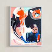 "Sushi" - Art Print in Peach by Katie Craig - Framed