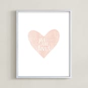 "So Loved" - Art Print in Peach by Kayley Miller - Framed