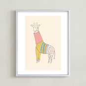 "Fiesta Turtleneck" - Art Print in Tutti Fruiti by Meg Gleason - Framed
