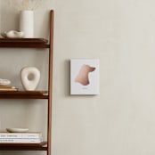 "Custom Pet Silhouette Foil Art" - Custom Foil Print in Rose Gold by Minted - In a Room