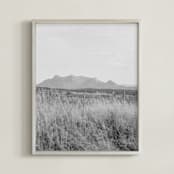 "highland prairie III mono" - Art Print in ash by Kamala Nahas - Framed