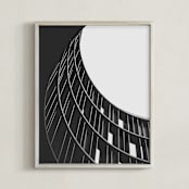 "Linjer 3" - Art Print in Shadow Gray by Kate Baird - Framed