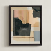 "Crossings 1" - Art Print in Peachy by Maja Cunningham - Framed Canvas