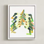 "bridge" - Art Print in Limestone by Courtney Knight - Framed Canvas