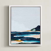 "Bayside" - Art Print in Sea by Kayla King - Framed Canvas