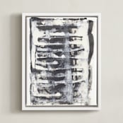 "Veil Dissolving" - Art Print in Black by Misty Hughes - Framed Canvas