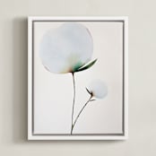"Paran Bloom 01" - Art Print in Morning Blue by jinseikou - Framed Canvas