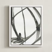 "Plant Cell 4" - Art Print in Black and White by Mary Gaspar - Framed Canvas