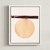 "Stoic 011" - Art Print in Sunset Umber by jinseikou - Framed Canvas