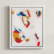 "Down the Trail" - Art Print in Red by Mary Gaspar - Framed Canvas