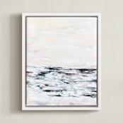 "Faded Fury Diptych II" - Art Print in Blush by Nicoletta Savod - Framed Canvas