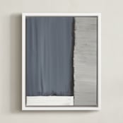 "Neutral Trio" - Art Print in Smokey Grey by Camille Pietrow - Framed Canvas