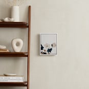 "Abstract Botanical Floral Diptych I" - Art Print in dark navy blue by Caryn Owen - In a Room