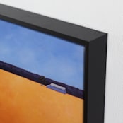 "Orange Wheat" - Art Print in Golden Orange by Carol C. Young - Frame Close-up