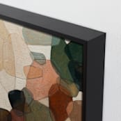 "Venn Triptych 2" - Art Print in Rust by Wendy Keller - Frame Close-up