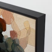 "Venn Triptych 1" - Art Print in Slate by Wendy Keller - Frame Close-up
