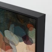 "Venn Triptych 3" - Art Print in Plum by Wendy Keller - Frame Close-up