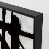 "Boxes in Boxes 1" - Art Print in Black and White by Ilana Greenberg - Frame Close-up