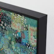 "It's A Blue Day" - Art Print in Turquoise by Pamela Tucker Herz - Frame Close-up