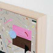 "A Marriage of True Minds" - Art Print in Neon Pink by Keren Toledano - Frame Close-up