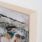 "A Silent Stroll" - Art Print in Rust by Sarah Fitzgerald - Frame Close-up