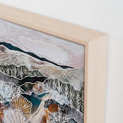 "A Silent Stroll" - Art Print in Rust by Sarah Fitzgerald - Frame Close-up