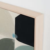 "KissKiss" - Art Print in Seafoam Blue by Christina Flowers - Frame Close-up