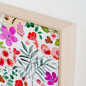 "Whimsical Flower Sketch" - Art Print in Rainbow by Stick and Petal - Frame Close-up