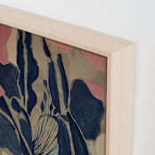 "Flowering After Snow" - Art Print in Indigo Blue by cyrille gulassa - Frame Close-up