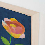 "Rose Fleur" - Art Print in deep green by sue prue - Frame Close-up