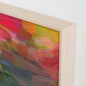 "The Spectrum of Sunset by Stacy Kron" - Art Print in Chartreuse Green by Stacy Kron - Frame Close-up