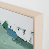 "Tahoe Mountainscape" - Art Print in pale mint green by Caryn Owen - Frame Close-up