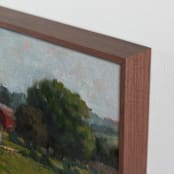 "Summer Field 1" - Art Print in Crimson by Wendy Keller - Frame Close-up