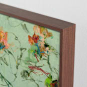 "Fleeting Roses, Autumn" - Art Print in Sage Green by Sonal Nathwani - Frame Close-up