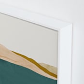"Lakeside View I" - Art Print in Blue-Green by Little Valley Studio - Frame Close-up