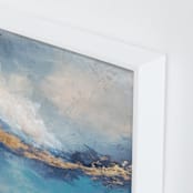 "Edge of this World" - Art Print in Blue Escape by Julia Contacessi - Frame Close-up
