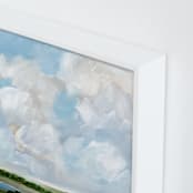 "Fresh Perspective" - Art Print in Sky Blue by Nicole Walsh - Frame Close-up