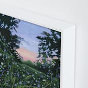 "Wildflowers At Dusk" - Art Print in Dark Emerald Green by Weronika Zubek - Frame Close-up