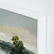 "Tranquil Waters II" - Art Print in Lake by Stephanie Goos Johnson - Frame Close-up