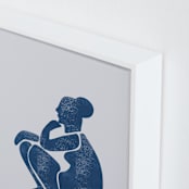 "grandmere" - Art Print in Indigo by Maja Cunningham - Frame Close-up