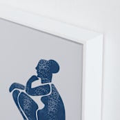 "grandmere" - Art Print in Indigo by Maja Cunningham - Frame Close-up