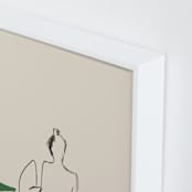 "Figure on Green" - Art Print in Verdant Emerald by Annie Clark - Frame Close-up