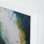 "lush green" - Art Print in Mallard Blue by Mya Bessette - Frame Close-up