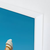 "In Frosties We Trust" - Art Print in Cyan Blue by DENiSE CREW. - Frame Close-up