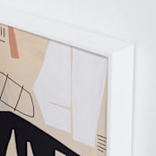 "GATTO" - Art Print in neutral by Keren Toledano - Frame Close-up