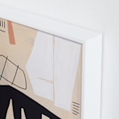 "GATTO" - Art Print in neutral by Keren Toledano - Frame Close-up