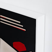 "Valleys Filled I" - Art Print in Noir by Kaitie Bryant - Frame Close-up