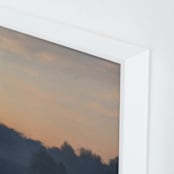 "Reflection at Sunset" - Art Print in Smoky Shadow by Christa Kimble - Frame Close-up
