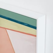"I Think I Could Be Happy Here II" - Art Print in Earth Tone Green by Christina Flowers - Frame Close-up