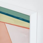 "I Think I Could Be Happy Here II" - Art Print in Earth Tone Green by Christina Flowers - Frame Close-up